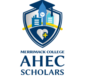 This is the logo for the Merrimack Valley Area Health Education Center Scholars program at Merrimack College.