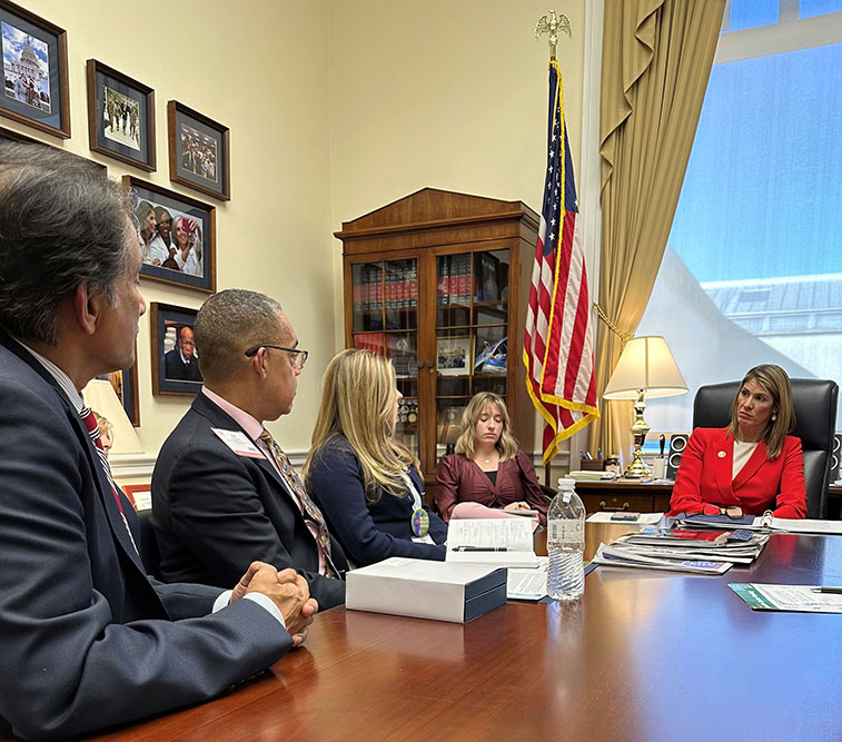 Staff from GLFHC and other community health centers across the nation met with their congressional delegations to discuss the importance federal funding in Washington, D.C. Here, GLFHC staff meet with Congresswoman Lori Trahan.
