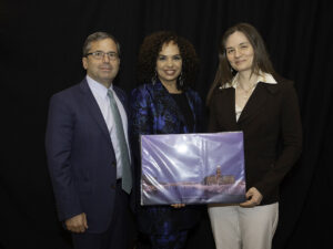 From left. Josh Kraft, Mallika Marshall MD, and Zandra Kelley Md at the 19th Annual Making a Difference Gala.